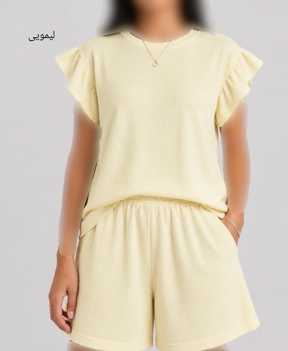 ست تیشرت و شلوارک زنانه چیمن